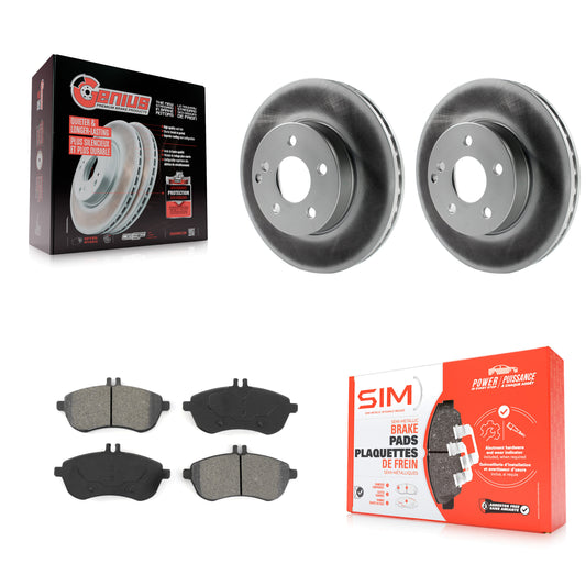 [Avant] Kit de disque (revêtu) et plaquette (semi-métallique) de frein pour Mercedes-Benz C300 C250 C230 KGS-100436
