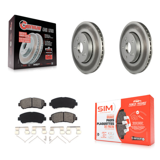 [Avant] Kit de disque (revêtu) et plaquette (semi-métallique) de frein pour 2010-2013 Suzuki Kizashi KGS-100443