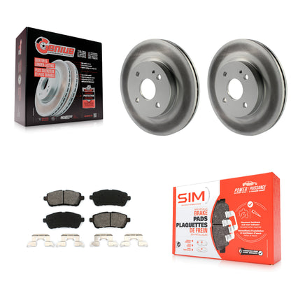 [Avant] Kit de disque (revêtu) et plaquette (semi-métallique) de frein pour 2011-2014 Mazda 2 KGS-100446