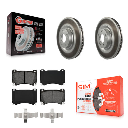 [Avant] Kit de disque (revêtu) et plaquette (semi-métallique) de frein pour Hyundai Genesis Equus KGS-100449