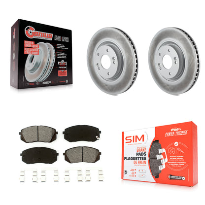 [Avant] Kit de disque (revêtu) et plaquette (semi-métallique) de frein pour Hyundai Tucson Sonata Kia Cadenza KGS-100453