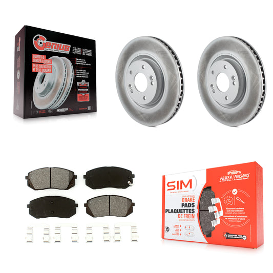 [Avant] Kit de disque (revêtu) et plaquette (semi-métallique) de frein pour Hyundai Tucson Sonata Kia Cadenza KGS-100453