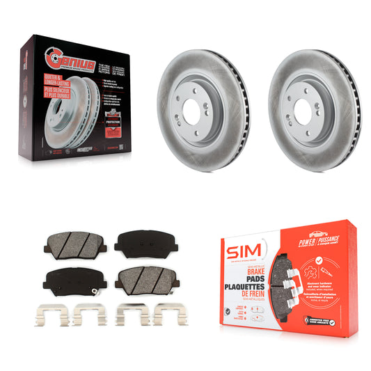 [Avant] Kit de disque (revêtu) et plaquette (semi-métallique) de frein pour 2012-2017 Hyundai Azera KGS-100455