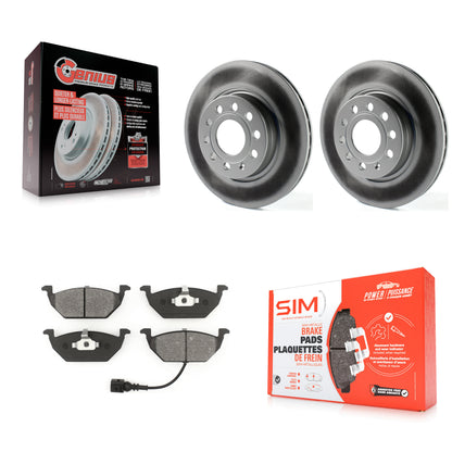[Avant] Kit de disque (revêtu) et plaquette (semi-métallique) de frein pour 2011-2015 Volkswagen Jetta avec 280mm Diameter Rotor KGS-100458