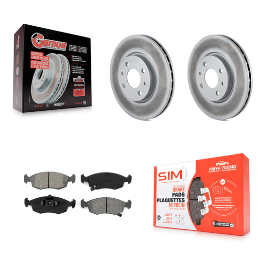 [Avant] Kit de disque (revêtu) et plaquette (semi-métallique) de frein pour Fiat 500 KGS-100462
