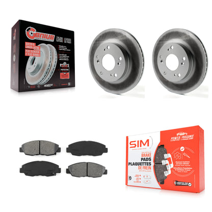 [Avant] Kit de disque (revêtu) et plaquette (semi-métallique) de frein pour Honda Civic KGS-100464