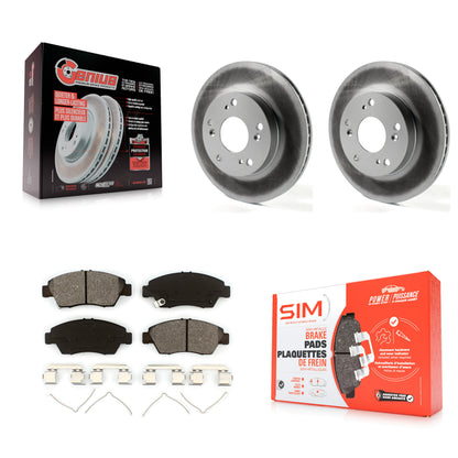 [Avant] Kit de disque (revêtu) et plaquette (semi-métallique) de frein pour Honda Civic Acura ILX KGS-100466
