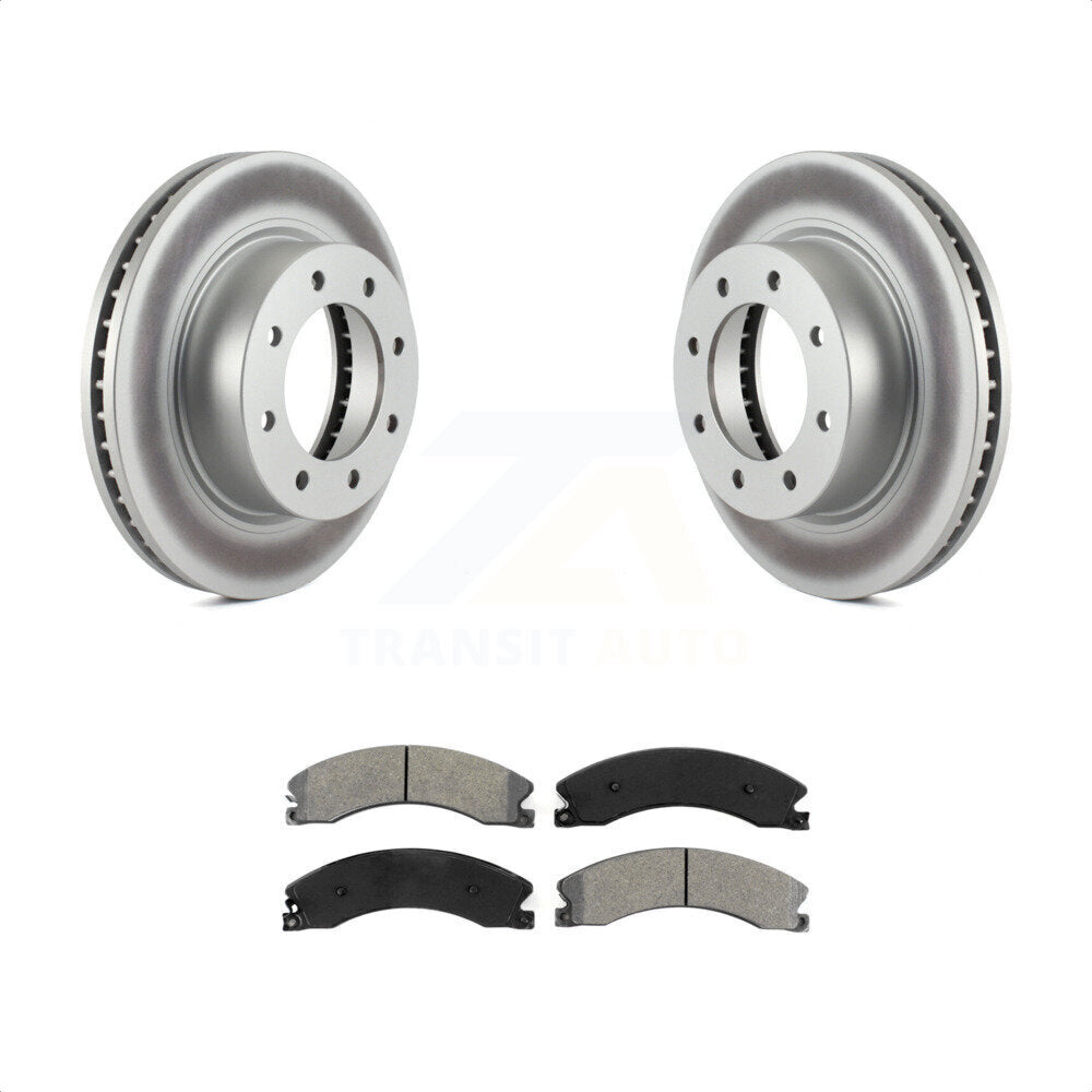 [Avant] Kit de disque (revêtu) et plaquette (semi-métallique) de frein pour 2012-2021 Nissan NV2500 NV3500 NV1500 KGS-100467 par Transit Auto