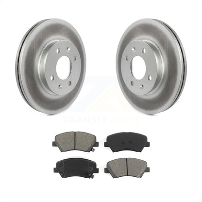 [Avant] Kit de disque (revêtu) et plaquette (semi-métallique) de frein pour Hyundai Accent Kia Rio KGS-100468 par Transit Auto