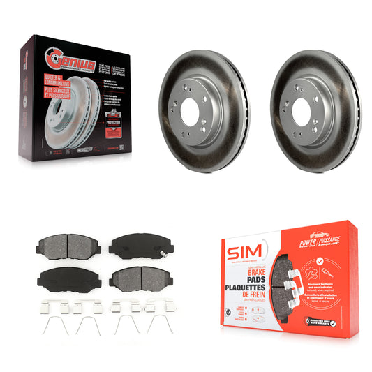 [Avant] Kit de disque (revêtu) et plaquette (semi-métallique) de frein pour 2013 Acura ILX 2.0L KGS-100473