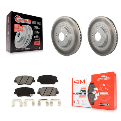 [Avant] Kit de disque (revêtu) et plaquette (semi-métallique) de frein pour Hyundai Santa Fe Sport Kia Sorento KGS-100475