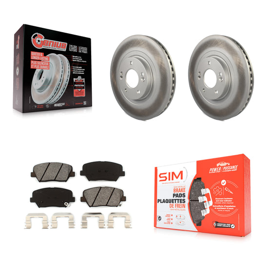 [Avant] Kit de disque (revêtu) et plaquette (semi-métallique) de frein pour Hyundai Santa Fe Sport Kia Sorento KGS-100475