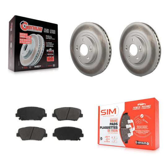 [Avant] Kit de disque (revêtu) et plaquette (semi-métallique) de frein pour Kia Sorento Hyundai Santa Fe Sport KGS-100476