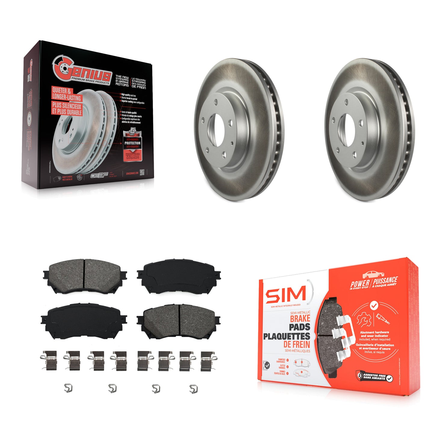 [Avant] Kit de disque (revêtu) et plaquette (semi-métallique) de frein pour Mazda 6 KGS-100478