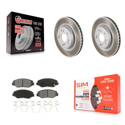 [Avant] Kit de disque (revêtu) et plaquette (semi-métallique) de frein pour 2012-2016 Honda CR-V FWD KGS-100482