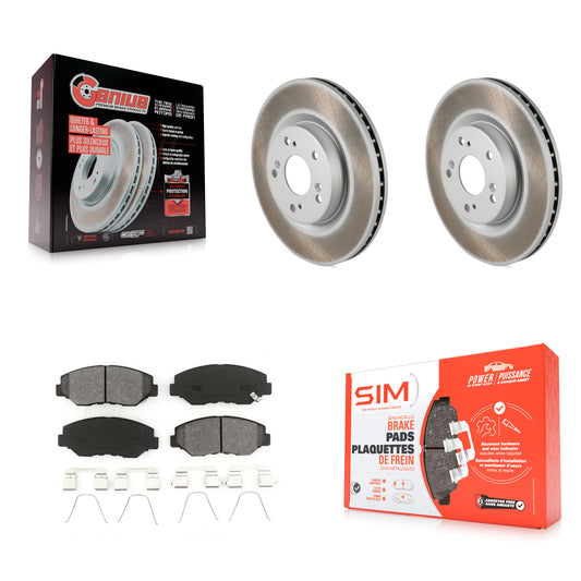 [Avant] Kit de disque (revêtu) et plaquette (semi-métallique) de frein pour 2012-2016 Honda CR-V FWD KGS-100482