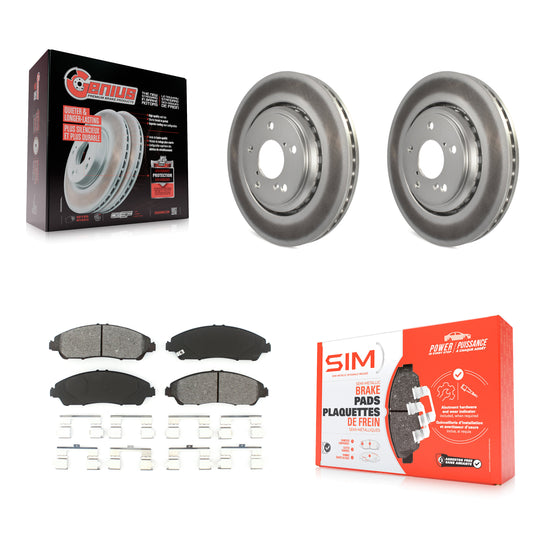 [Avant] Kit de disque (revêtu) et plaquette (semi-métallique) de frein pour Honda Pilot Acura MDX Ridgeline KGS-100485
