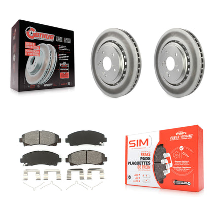 [Avant] Kit de disque (revêtu) et plaquette (semi-métallique) de frein pour 2015-2020 Acura TLX KGS-100488