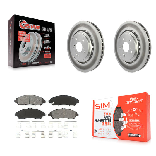 [Avant] Kit de disque (revêtu) et plaquette (semi-métallique) de frein pour 2014-2016 Acura MDX KGS-100489