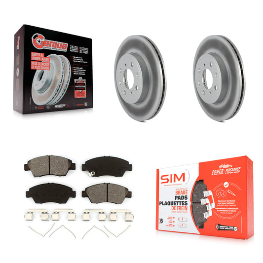 [Avant] Kit de disque (revêtu) et plaquette (semi-métallique) de frein pour 2015-2020 Honda Fit KGS-100492