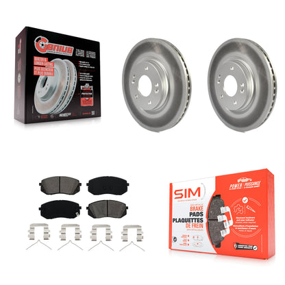 [Avant] Kit de disque (revêtu) et plaquette (semi-métallique) de frein pour Hyundai Sonata Kia Optima Niro EV Kona Electric KGS-100508
