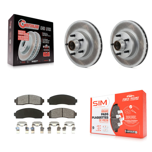 [Avant] Kit de disque (revêtu) et plaquette (semi-métallique) de frein pour 2010-2011 Ford Ranger RWD KGS-100533