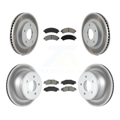 [Avant + Arrière] Kit de disque (revêtu) et plaquette (semi-métallique) de frein pour Chevrolet S10 Blazer GMC Sonoma Jimmy Oldsmobile Bravada Isuzu Hombre KGS-100536