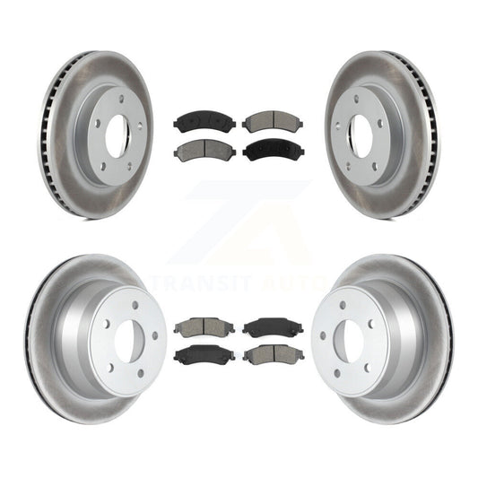 [Avant + Arrière] Kit de disque (revêtu) et plaquette (semi-métallique) de frein pour Chevrolet S10 Blazer GMC Sonoma Jimmy Oldsmobile Bravada Isuzu Hombre KGS-100536