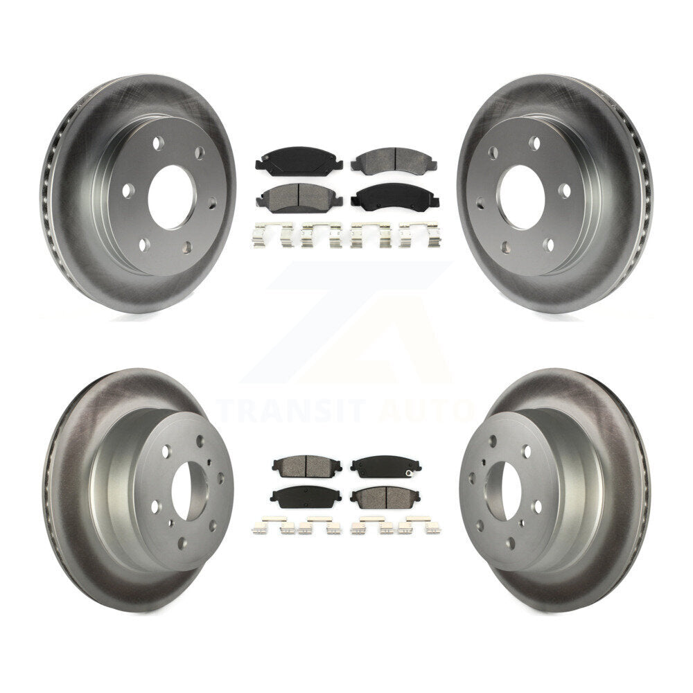 [Avant + Arrière] Kit de disque (revêtu) et plaquette (semi-métallique) de frein pour 2007 GMC Sierra 1500 rear brakes KGS-100537