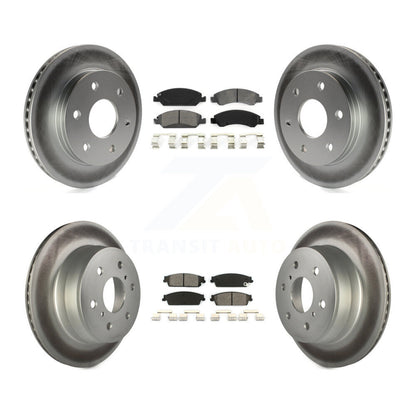 [Avant + Arrière] Kit de disque (revêtu) et plaquette (semi-métallique) de frein pour 2007 GMC Sierra 1500 rear brakes KGS-100537