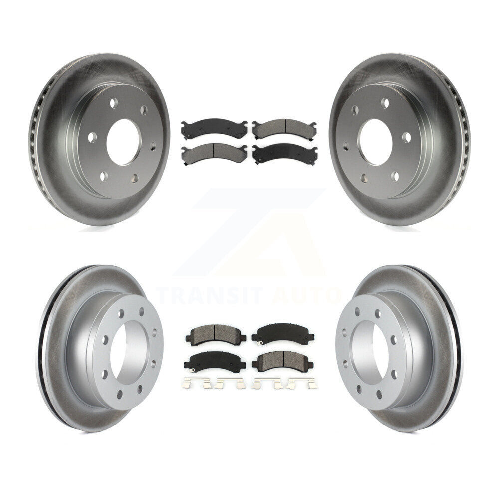 [Avant + Arrière] Kit de disque (revêtu) et plaquette (semi-métallique) de frein pour 2006 Chevrolet Express 2500 GMC Savana KGS-100538
