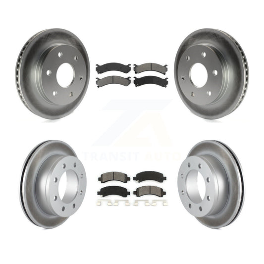 [Avant + Arrière] Kit de disque (revêtu) et plaquette (semi-métallique) de frein pour 2006 Chevrolet Express 2500 GMC Savana KGS-100538