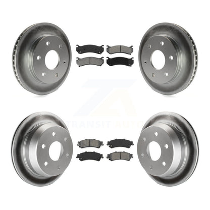 [Avant + Arrière] Kit de disque (revêtu) et plaquette (semi-métallique) de frein pour Chevrolet Silverado 1500 GMC Sierra Classic Suburban Tahoe Astro Yukon XL Safari KGS-100540