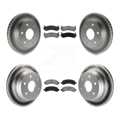[Avant + Arrière] Kit de disque (revêtu) et plaquette (semi-métallique) de frein pour 2002 Chevrolet Avalanche 1500 avec Single Piston Caliper KGS-100542