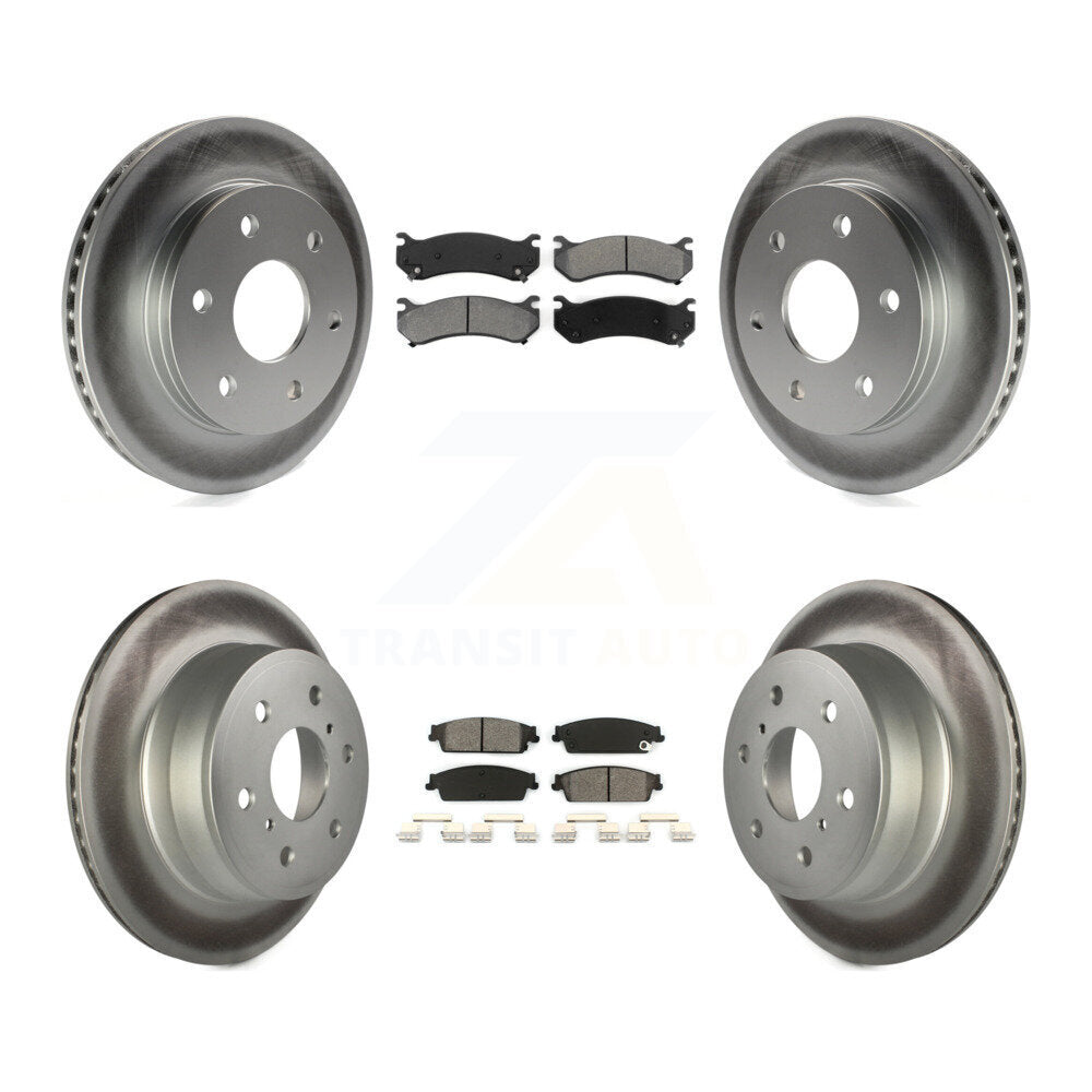 [Avant + Arrière] Kit de disque (revêtu) et plaquette (semi-métallique) de frein pour 2007 Chevrolet Silverado 1500 rear brakes KGS-100546