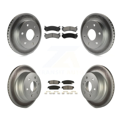 [Avant + Arrière] Kit de disque (revêtu) et plaquette (semi-métallique) de frein pour 2007 Chevrolet Silverado 1500 rear brakes KGS-100546