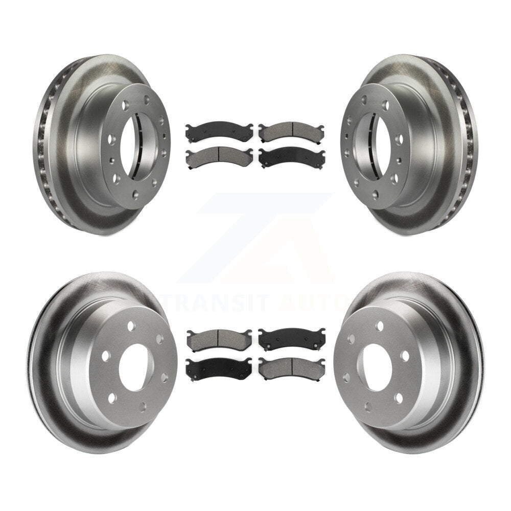 [Avant + Arrière] Kit de disque (revêtu) et plaquette (semi-métallique) de frein pour 2003 Chevrolet Silverado 2500 HD Suburban GMC Sierra KGS-100547