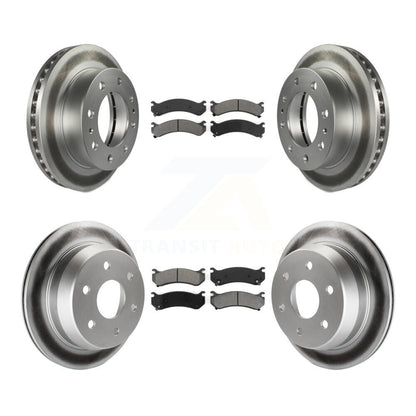 [Avant + Arrière] Kit de disque (revêtu) et plaquette (semi-métallique) de frein pour 2003 Chevrolet Silverado 2500 HD Suburban GMC Sierra KGS-100547