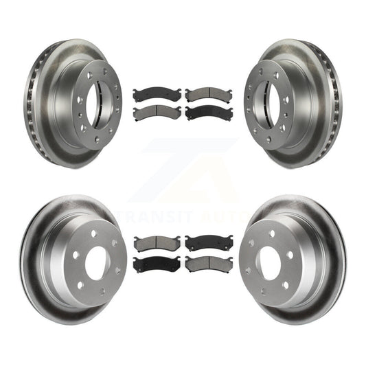 [Avant + Arrière] Kit de disque (revêtu) et plaquette (semi-métallique) de frein pour 2003 Chevrolet Silverado 2500 HD Suburban GMC Sierra KGS-100547