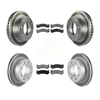 [Avant + Arrière] Kit de disque (revêtu) et plaquette (semi-métallique) de frein pour Chevrolet Silverado 2500 HD GMC Sierra 3500 Classic Suburban Yukon XL Avalanche KGS-100548