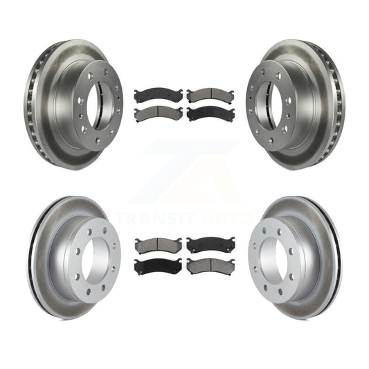 [Avant + Arrière] Kit de disque (revêtu) et plaquette (semi-métallique) de frein pour Chevrolet Silverado 2500 HD GMC Sierra 3500 Classic Suburban Yukon XL Avalanche KGS-100548