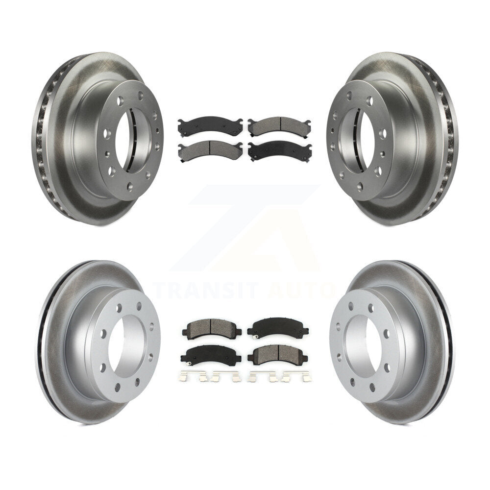 [Avant + Arrière] Kit de disque (revêtu) et plaquette (semi-métallique) de frein pour Chevrolet Express 2500 GMC Savana KGS-100549