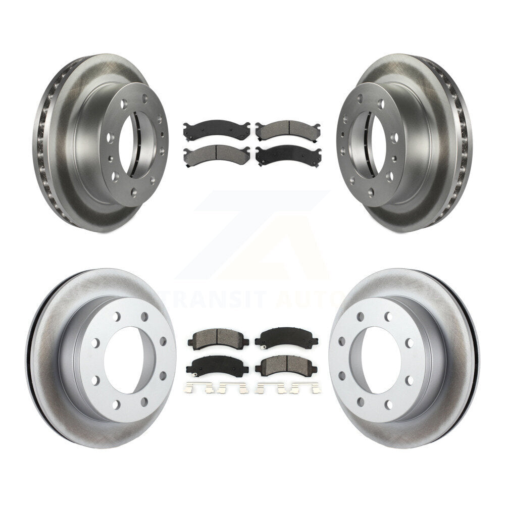[Avant + Arrière] Kit de disque (revêtu) et plaquette (semi-métallique) de frein pour Chevrolet Express 2500 GMC Savana KGS-100551