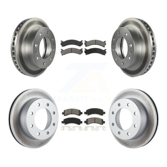 [Avant + Arrière] Kit de disque (revêtu) et plaquette (semi-métallique) de frein pour Chevrolet Express 2500 GMC Savana KGS-100551