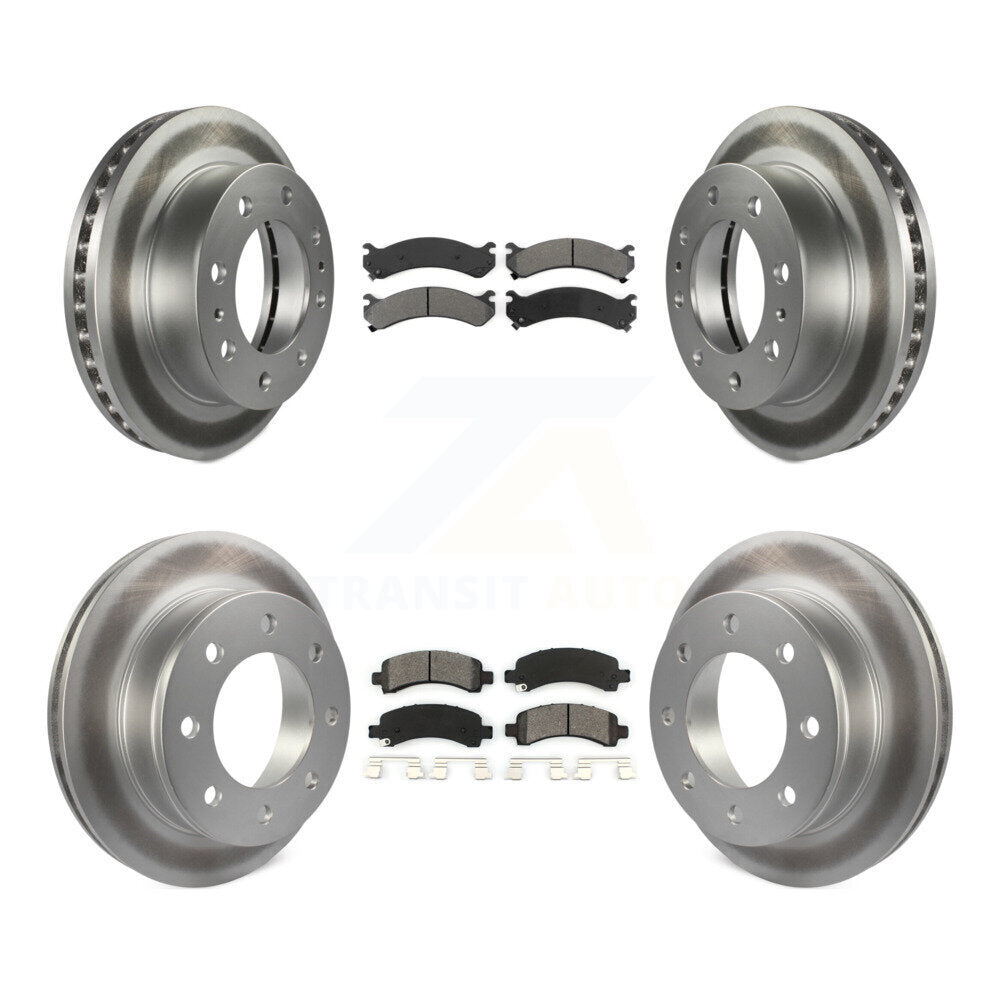 [Avant + Arrière] Kit de disque (revêtu) et plaquette (semi-métallique) de frein pour Chevrolet Express 2500 GMC Savana KGS-100552