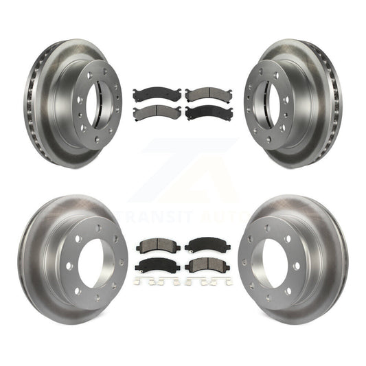 [Avant + Arrière] Kit de disque (revêtu) et plaquette (semi-métallique) de frein pour Chevrolet Express 2500 GMC Savana KGS-100552