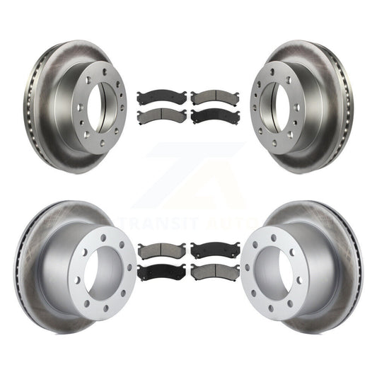 [Avant + Arrière] Kit de disque (revêtu) et plaquette (semi-métallique) de frein pour 2007 GMC Sierra 3500 Classic avec 12000 Lb GVW KGS-100553
