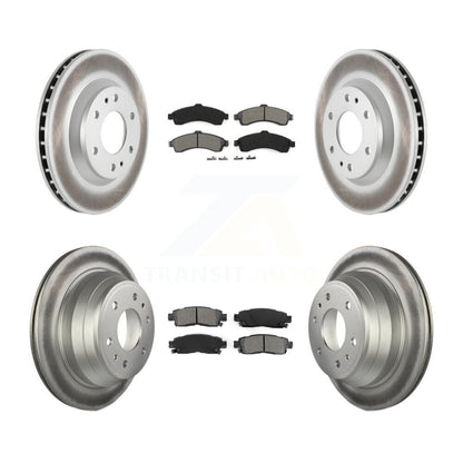 [Avant + Arrière] Kit de disque (revêtu) et plaquette (semi-métallique) de frein pour Chevrolet Trailblazer GMC Envoy Buick Rainier Oldsmobile Bravada Isuzu Ascender KGS-100555