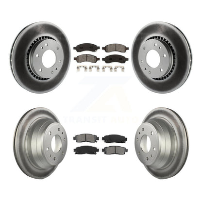 [Avant + Arrière] Kit de disque (revêtu) et plaquette (semi-métallique) de frein pour Chevrolet Trailblazer GMC Envoy EXT XL Buick Rainier Saab 9-7x Isuzu Ascender KGS-100556