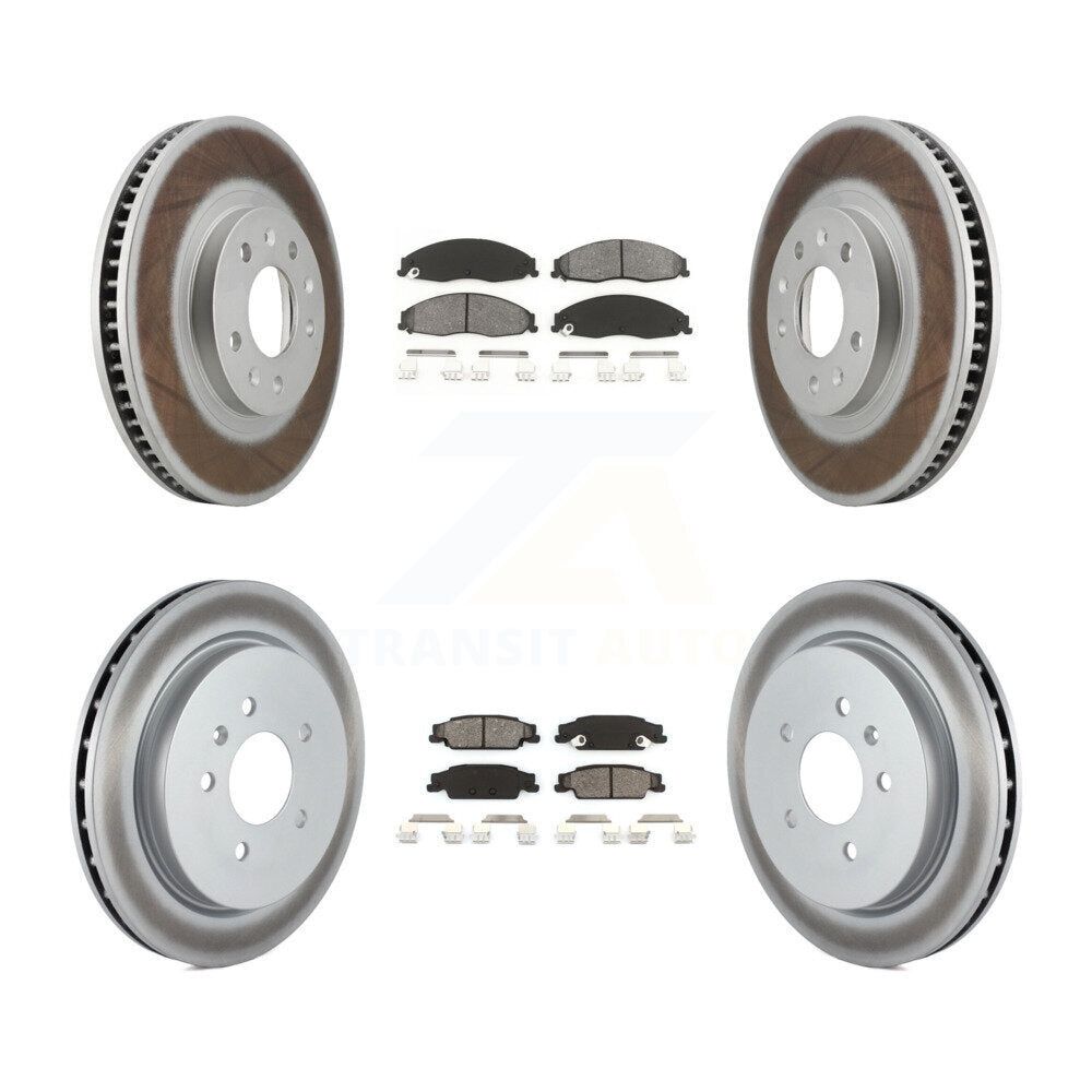 [Avant + Arrière] Kit de disque (revêtu) et plaquette (semi-métallique) de frein pour Cadillac CTS avec Standard Suspension KGS-100558